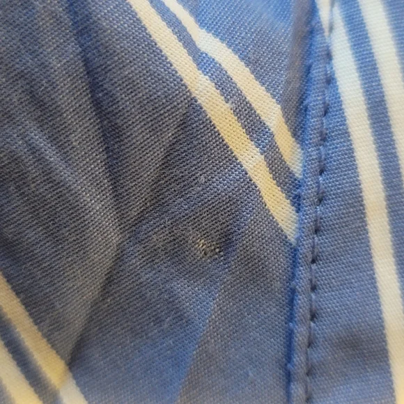 Universal Thread Midi Shirt Dress Blue/White Stripe 100% Cotton Tie Waist Size M - Picture 10 of 11